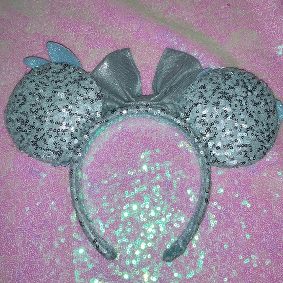 Custom Alice Dormouse & White Rabbit Rhinestoned Repurposed Mouse Ears